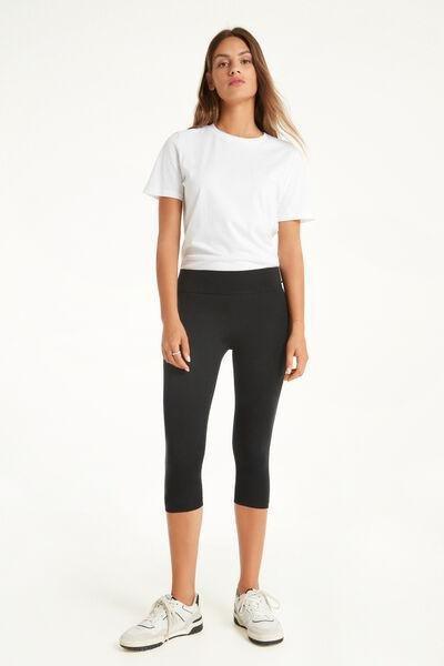 Black Capri Leggings, , large image number 1