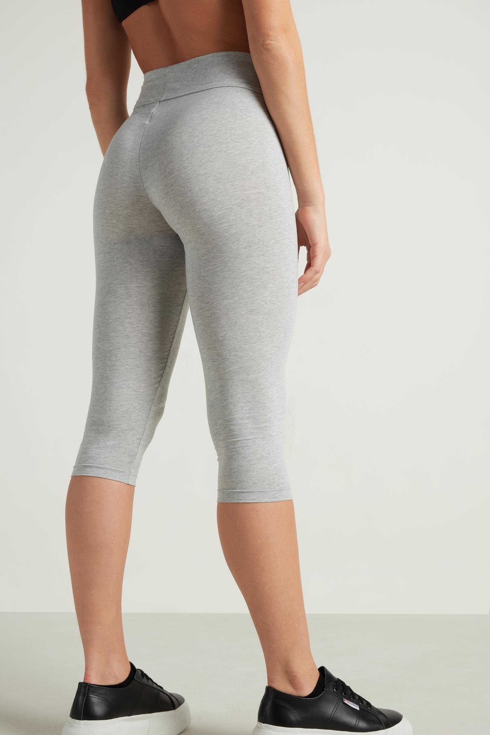 Grey Capri Leggings, , large image number 4