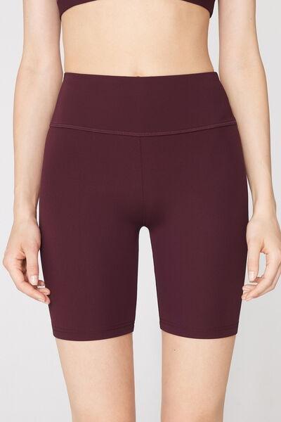 Black High-Waisted Sport Cycling Shorts, 5701_581Z, medium