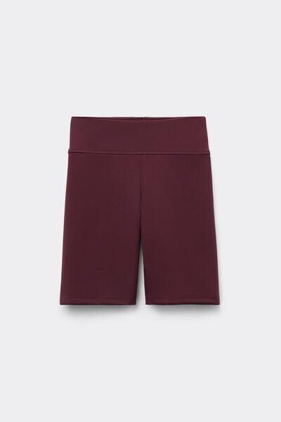 Brown High-Waisted Sport Cycling Shorts, 5701_581Z, large image number 4