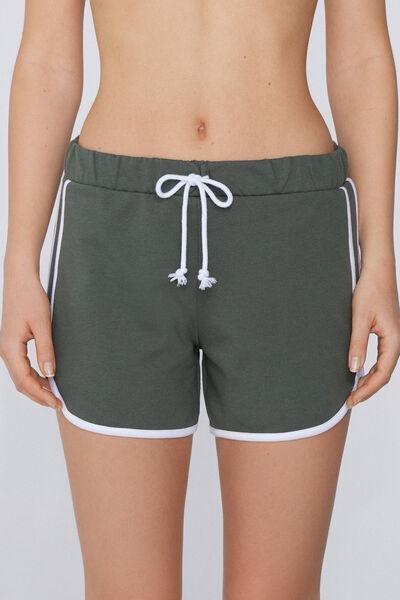 Green Fleece Shorts, , large image number 0