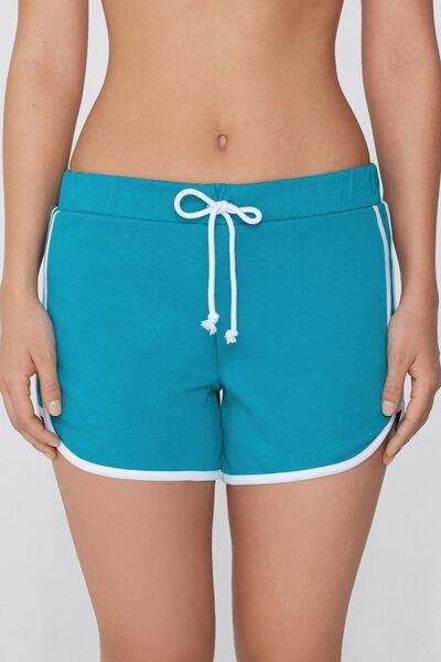 Blue Fleece Shorts, , large image number 0