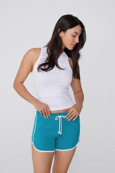 Blue Fleece Shorts, , large image number 1