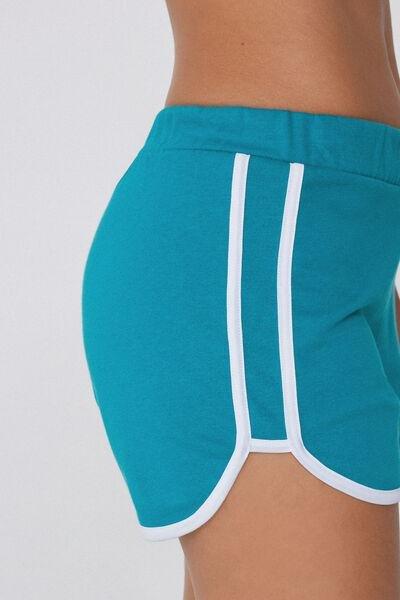Blue Fleece Shorts, , large image number 3
