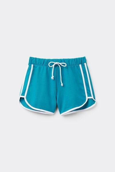 Blue Fleece Shorts, , large image number 4