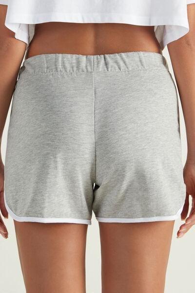 Green Piping Fleece Shorts, , large image number 2