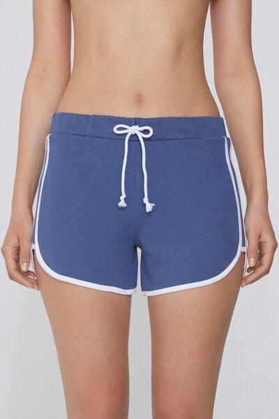 Blue Fleece Shorts, , large image number 0