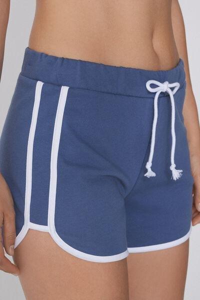 Blue Fleece Shorts, , large image number 3
