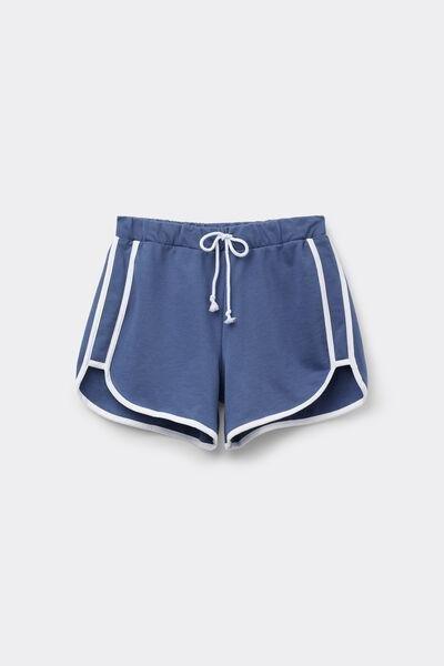 Blue Fleece Shorts, , large image number 4
