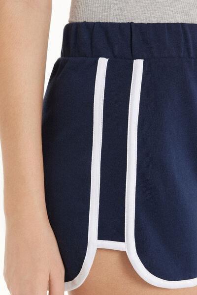 Black Contrast Trim Shorts, , large image number 3