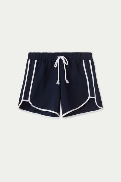 Tezenis - Black Piping Fleece Shorts