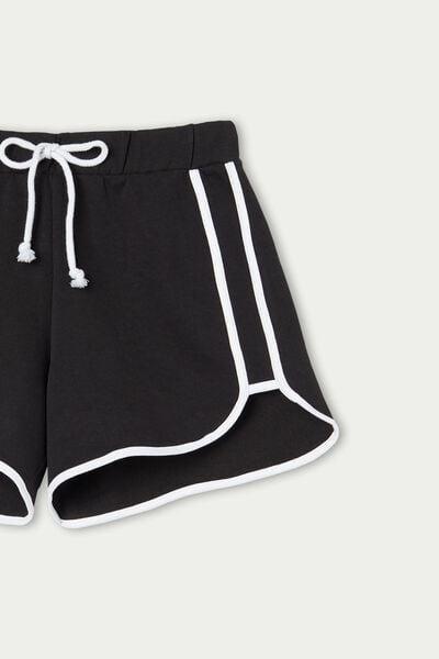 شورت صو" أبيض / أسود مع الأنابيب ، للنساء, Black/white, large image number 5