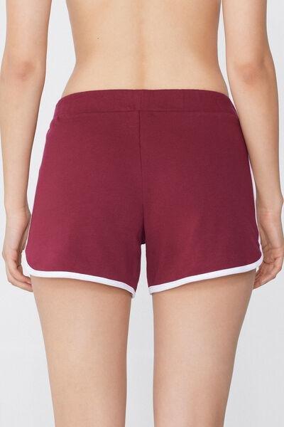 Burgundy Fleece Shorts, , large image number 2