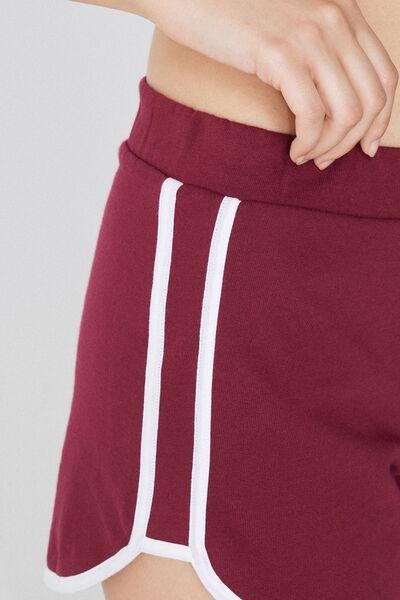 Burgundy Fleece Shorts, , large image number 3
