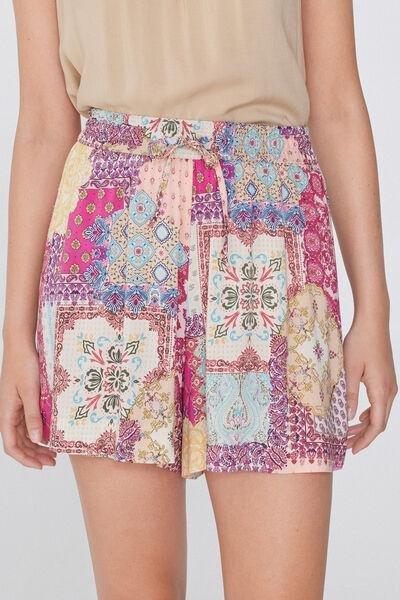 Black Drawstring Shorts, 5701_912W, large image number 1