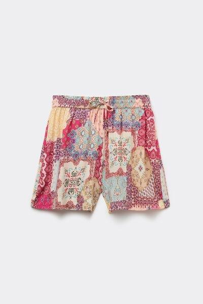 Black Drawstring Shorts, 5701_912W, large image number 3