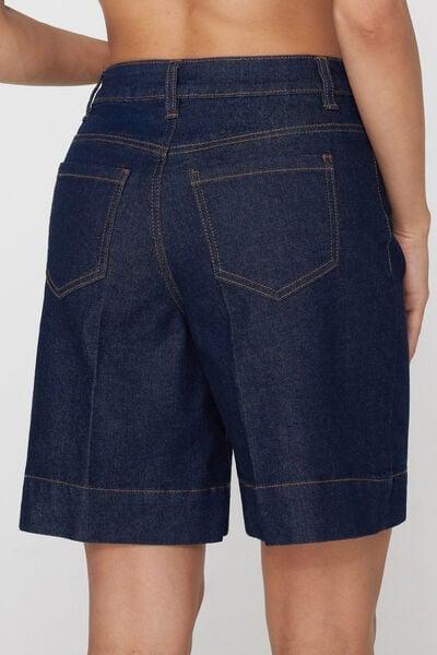 Navy Denim Bermuda Shorts, 5701_357Z, large image number 2