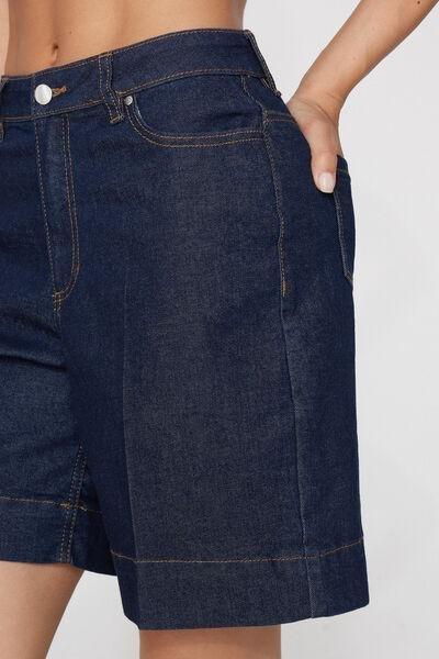 Navy Denim Bermuda Shorts, 5701_357Z, large image number 3