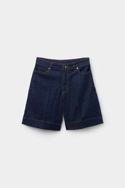 Navy Denim Bermuda Shorts, 5701_357Z, large image number 4