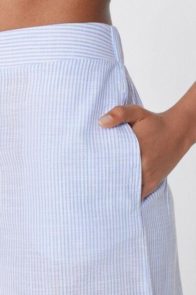 White Canvas High-Waist Shorts, , large image number 3