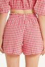 Tezenis - Red Crinkle-Effect Culotte Shorts