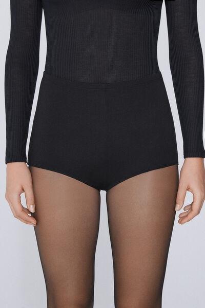 Black Milano Stitch Hot Pants, Black, large image number 1