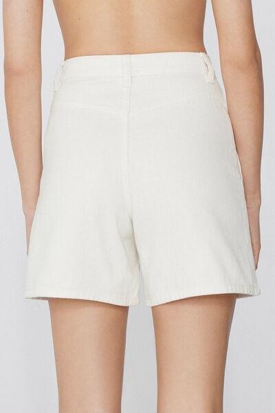 White Denim Shorts, Milk White, large image number 2
