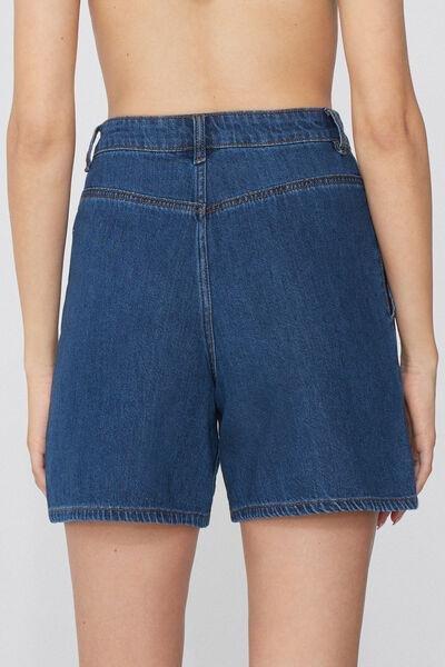Navy Denim Shorts, 5701_540Y, large image number 2