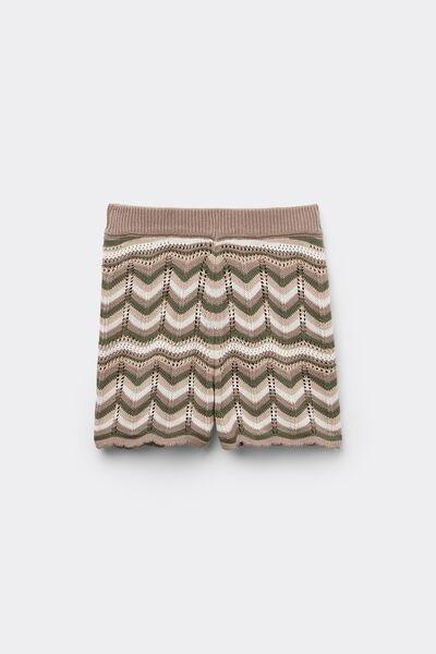 Brown Crochet Shorts, , large image number 4