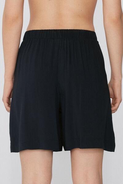 Black Canvas Bermuda Shorts, , large image number 2