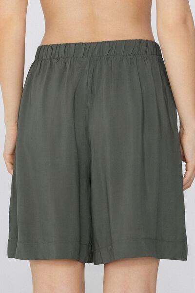 Green Canvas Bermuda Shorts, , large image number 2