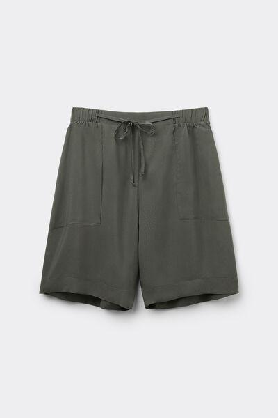 Green Canvas Bermuda Shorts, , large image number 4