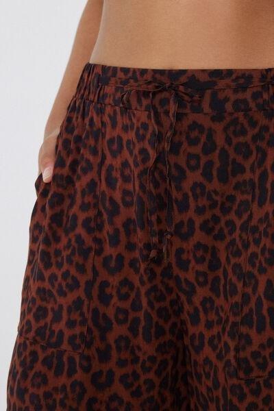 Brown Canvas Bermuda Shorts, , large image number 3