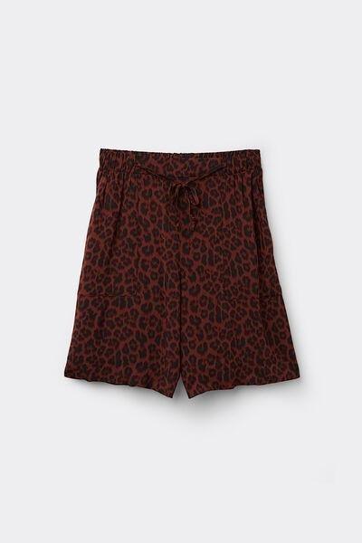 Brown Canvas Bermuda Shorts, , large image number 4