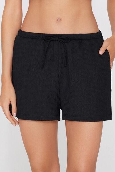 NERO Crinkle Shorts, Black, medium