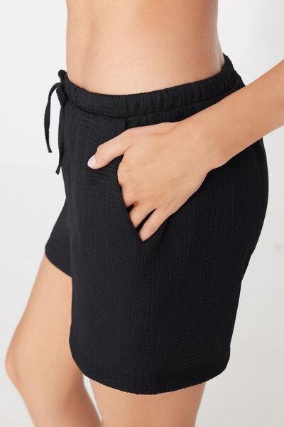 NERO Crinkle Shorts, Black, large image number 3
