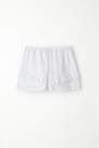 Tezenis - White Crinkle-Effect Canvas Shorts