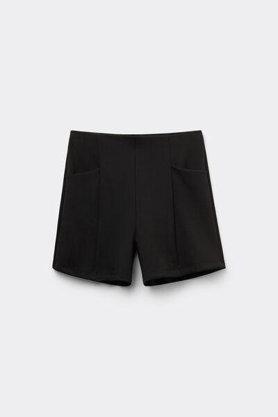 Black Milano Stitch Shorts, , large image number 4