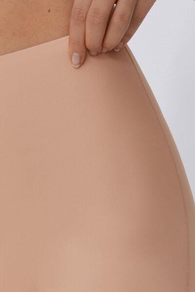 Beige Laser Cut Cycling Shorts, , large image number 3