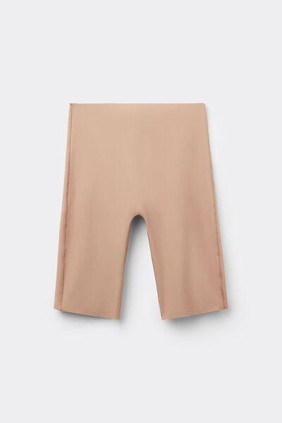 Beige Laser Cut Cycling Shorts, , large image number 4
