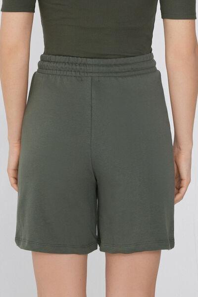 Green Fleece Bermuda Shorts, , large image number 2