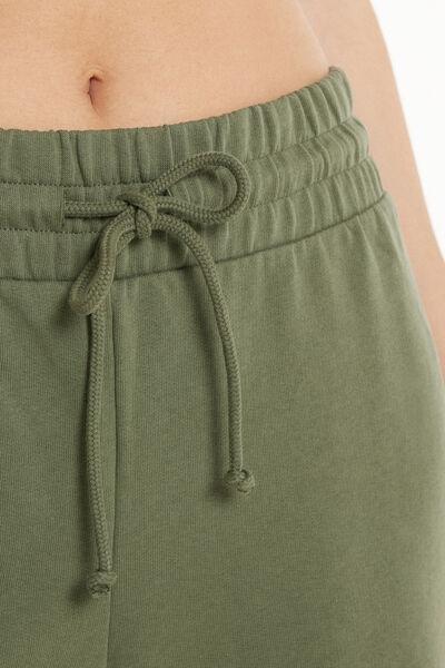 Khaki Elastic Waist Shorts, , large image number 3