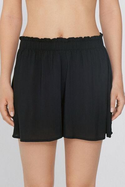 Black Canvas Culottes, , large image number 0