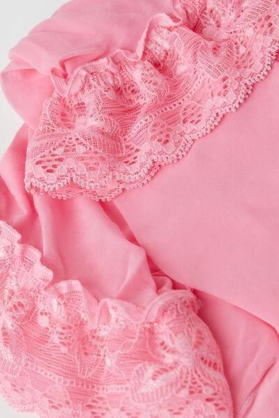 Pink Patterned 40 Denier Hold-Ups, , large image number 1