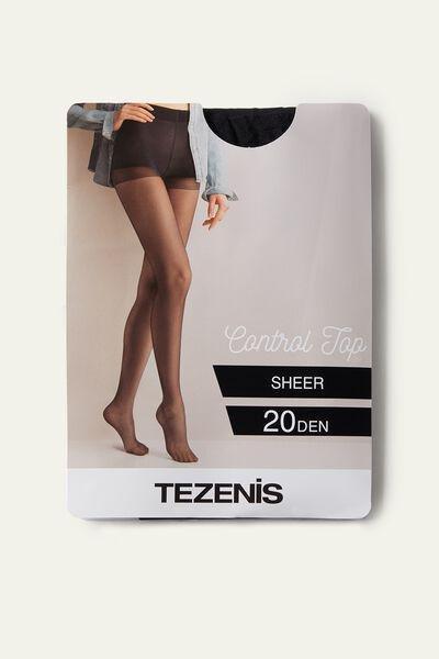 20 Denier Sculpting Tights, Black, Black, large image number 4