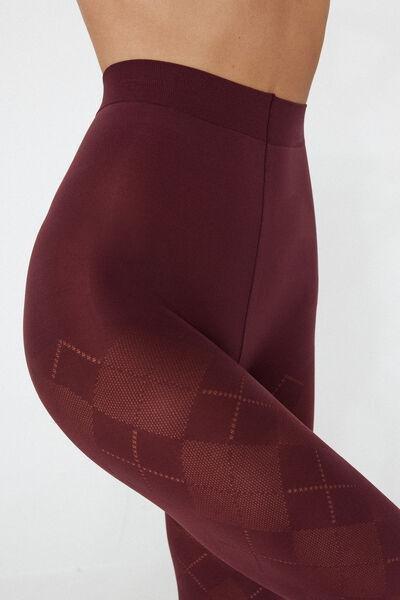 50 Denier Patterned Tights, Brown, 5701_729Z, medium