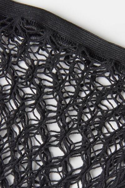 Black Honeycomb-Effect Fishnet Tights, , large image number 3