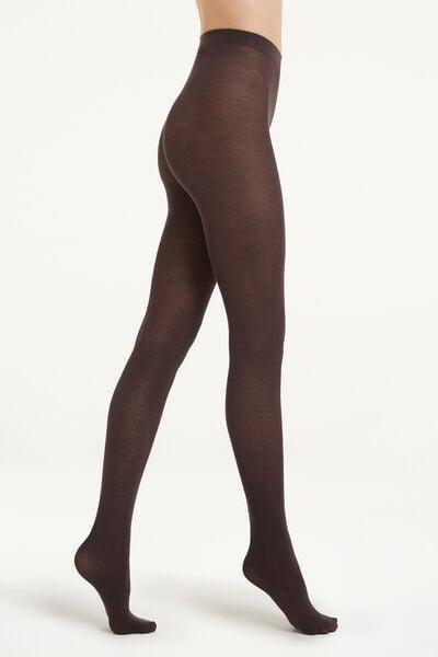 Opaque Cashmere Tights, Brown, Brown, large image number 1