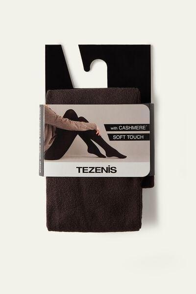 Opaque Cashmere Tights, Brown, Brown, large image number 4