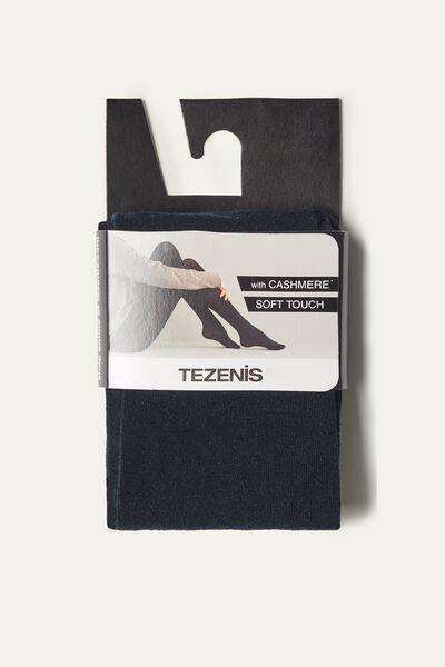 Blue Opaque Cashmere Tights, , large image number 3
